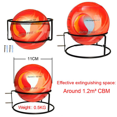 4pcs 0.5KG Fire Extinguisher Ball EU / RU Stock Dry Powder Automatic Fire Ball With Bracket For Warehouse Kitchen Sockets Cars