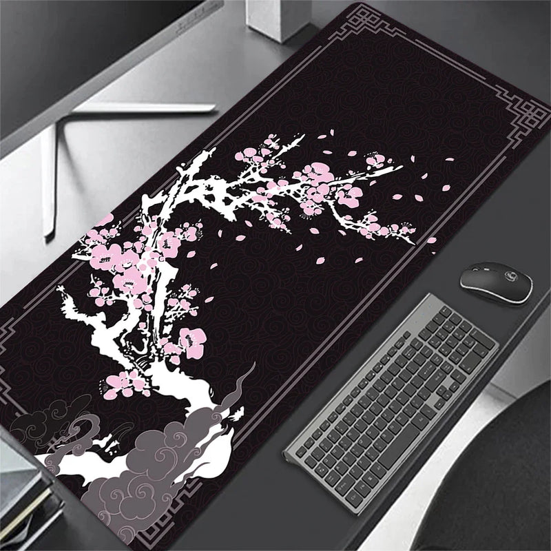 Mouse Pad Japanese Style Larger Mousepad Flower Xxl Gaming Keyboard Computer Desk Mat Accessories Game Mause Ped Office Carpet