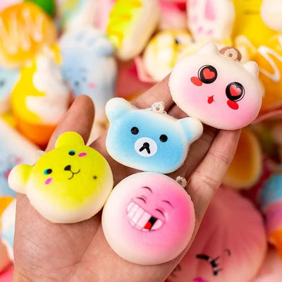 Random 5-60 Pcs Squishies Slow Rising Simulation Bread Squishy Stress Relief Toys Birthday Gifts for Kids Party Soft Toys