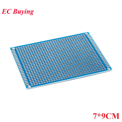 5pcs/lot Double Sided Protoboard Breadboard Universal PCB Experiment Circuit Board Blue 2*8cm 3*7cm 4*6cm 5*7cm 7*9cm 2.54mm