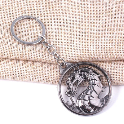 Game Mortal Kombat Keychain Metal Alloy Animal Dragon Key Ring Holder Chaveiro Gift for Men Car Key Accessories