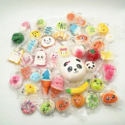 Antistress Squishy Kawaii Toys Slow Rising Squeeze Animals Fruits Donuts Bread Cake Food Anti Stress Reliver Relief Mini Toy