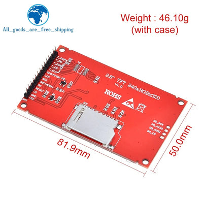 2.8" 240x320 SPI TFT LCD Serial Port Module With PCB Adapter Micro SD ILI9341 / ST7789V 5V/3.3V 2.8 inch LED Display For Arduino