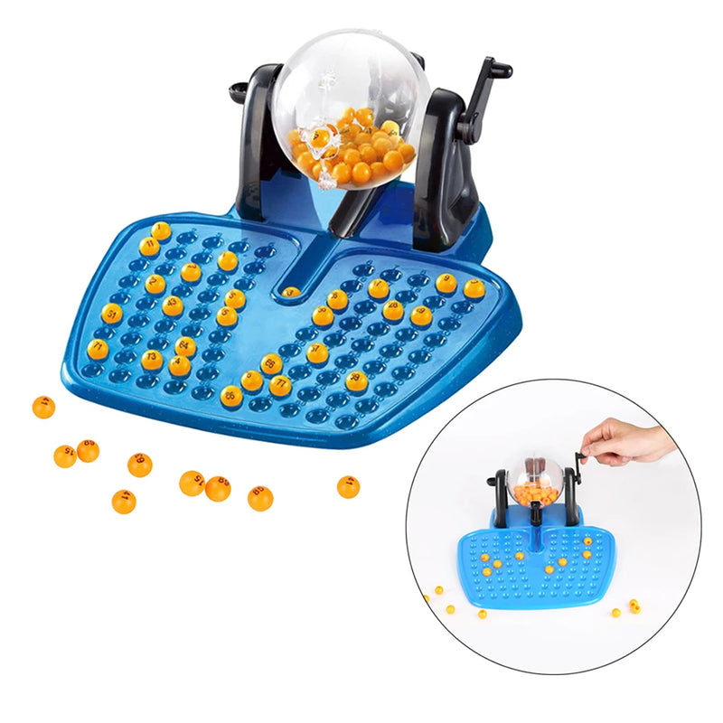 Classic Family Large Bingo Lotto Game Set Rotary Cage Revolving Machine  Party Fun Board Game