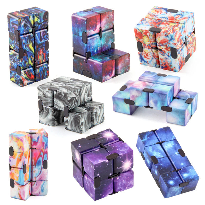 2024 New Fidget Toy Autism Anti Stress Relief Infinity Cube Magic Cube Office Flip Cubic Puzzle Stop Stress Reliever Autism Toy