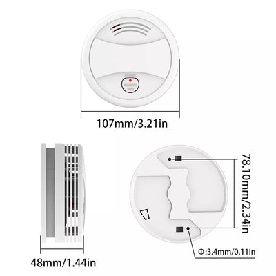 EN14604 Certified Tuya Smart WiFi Smoke Detector Sensor 80DB Alarm Fire Smoke Detector Wifi Fire Protection Home Security Alarm