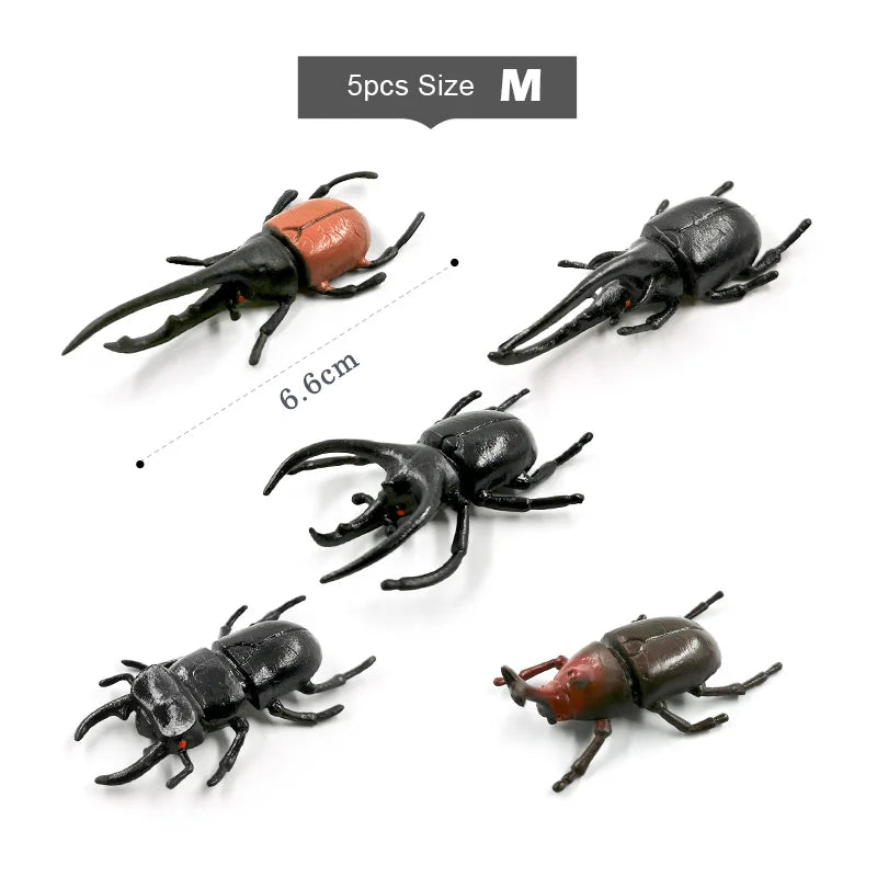 5Pcs New Diy Simulation Insect Worm Animal Model Action Figure Gift For Kids Educational Children&