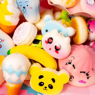 Random 5-60 Pcs Squishies Slow Rising Simulation Bread Squishy Stress Relief Toys Birthday Gifts for Kids Party Soft Toys