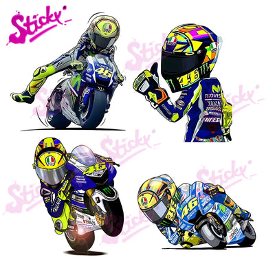 STICKY Cool Motorcycle Racer Anime Badge Brand Car Sticker Decal for Bicycle Motorcycle Accessories Laptop Helmet Trunk Stickers