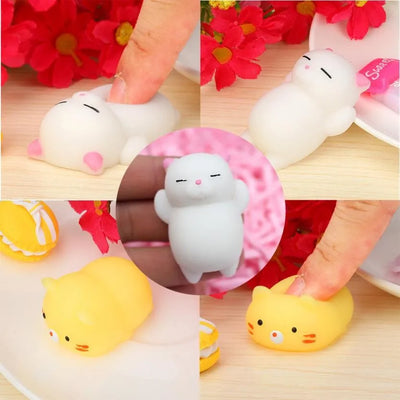 Cute Mochi Squishy Pack Mini Animal Antistress Ball Squeeze Toys Squishi Rising Stress Relief Squishy Toy Pets Fun Gift