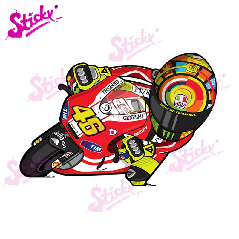 STICKY Cool Motorcycle Racer Anime Badge Brand Car Sticker Decal for Bicycle Motorcycle Accessories Laptop Helmet Trunk Stickers