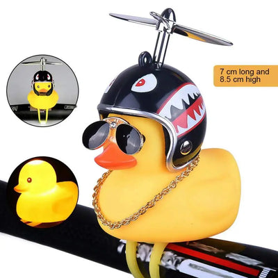 Yellow Duck Bicycle Lights Bell Cute Little Handlebar Horn Lamp for MTB Road Bike Motor Helmet Riding Cycling Accessories toys