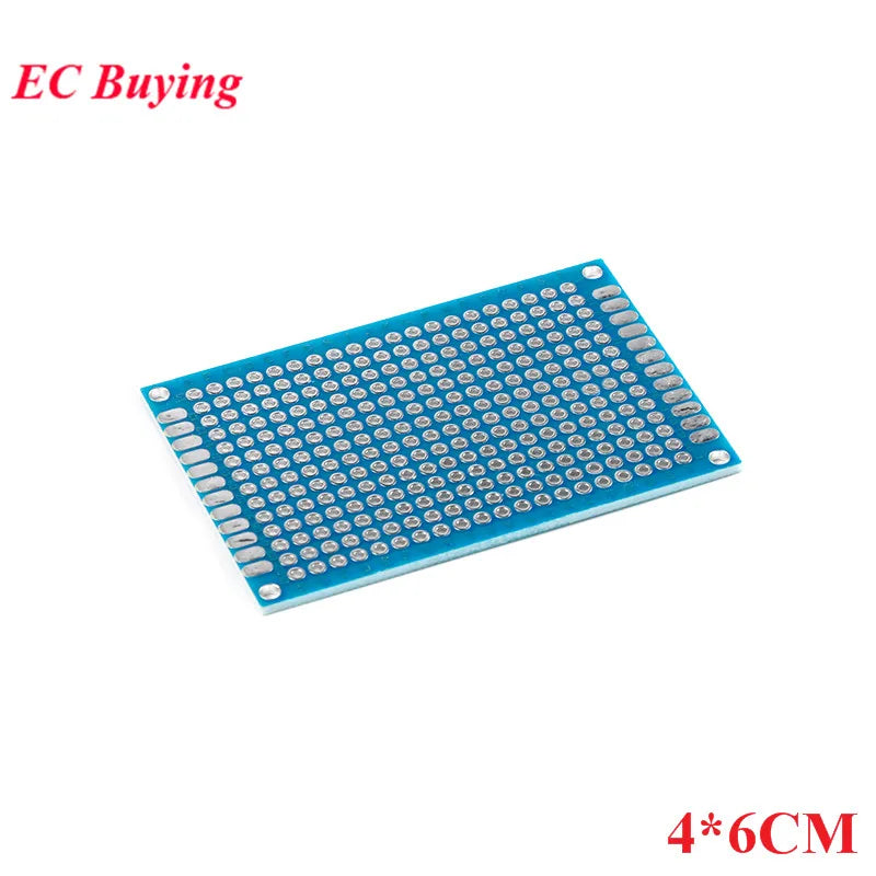 5pcs/lot Double Sided Protoboard Breadboard Universal PCB Experiment Circuit Board Blue 2*8cm 3*7cm 4*6cm 5*7cm 7*9cm 2.54mm