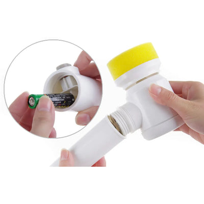 1set 5in1 Multifunction Electric Cleaning Brush Bathroom Window Cleaner Scrubber Tool White