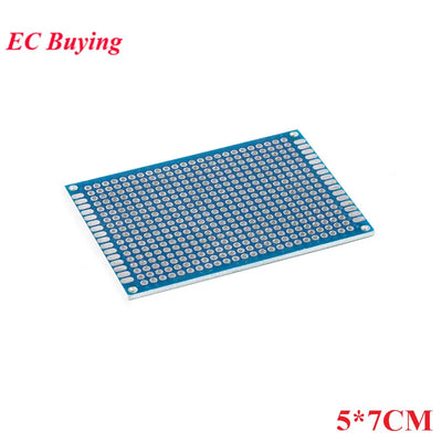 5pcs/lot Double Sided Protoboard Breadboard Universal PCB Experiment Circuit Board Blue 2*8cm 3*7cm 4*6cm 5*7cm 7*9cm 2.54mm