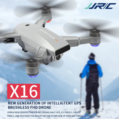 JJRC X16 5G WIFI FPV Dual GPS 6K HD Camera Optical Flow Positioning Brushless Foldable RC FPV Racing Drone Quadcopter RTF w/ Bag