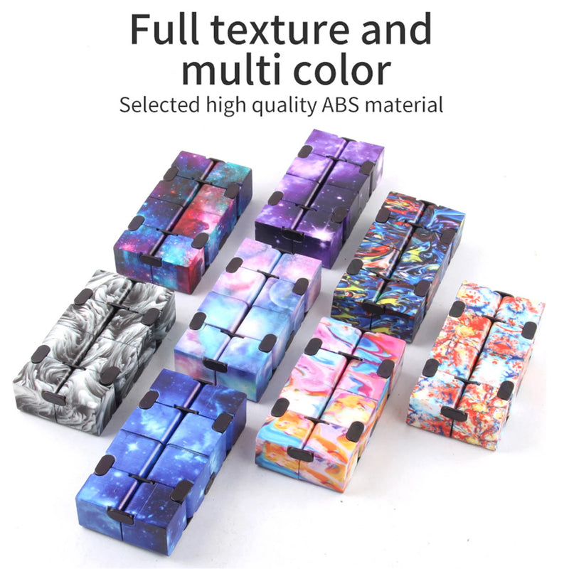 2024 New Fidget Toy Autism Anti Stress Relief Infinity Cube Magic Cube Office Flip Cubic Puzzle Stop Stress Reliever Autism Toy