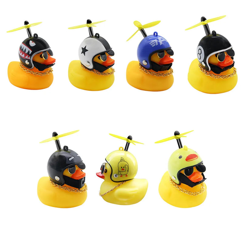 Yellow Duck Bicycle Lights Bell Cute Little Handlebar Horn Lamp for MTB Road Bike Motor Helmet Riding Cycling Accessories toys