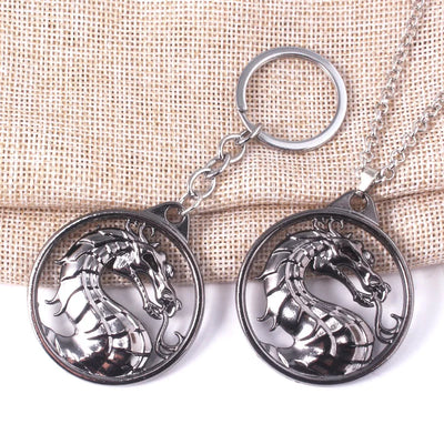 Game Mortal Kombat Keychain Metal Alloy Animal Dragon Key Ring Holder Chaveiro Gift for Men Car Key Accessories