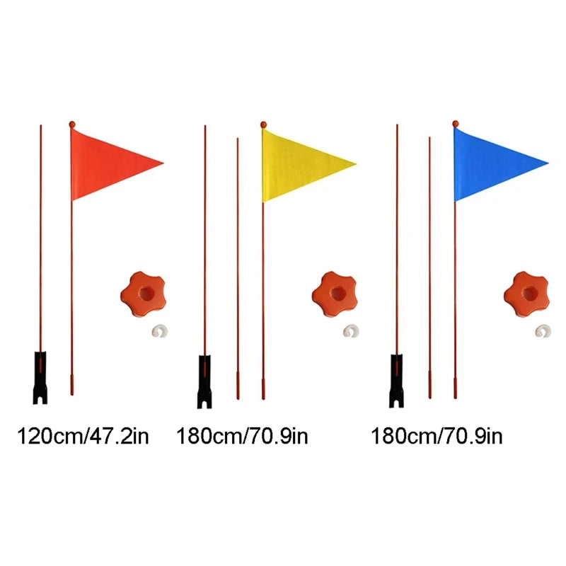 1SET 120 cm/180cm Bicycle Flag For Boys Girls Cycling Balance Bike Safety Pennant Divisible Kids Outdoor Biking Accessories Toys