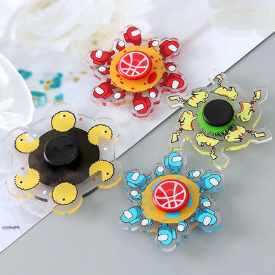 Anime Fidget Spinner Cartoon R188 Bearing ADHD EDC Relief Stress Novel Hand Fingertip Gyro 3D Running Funny Toys Kids