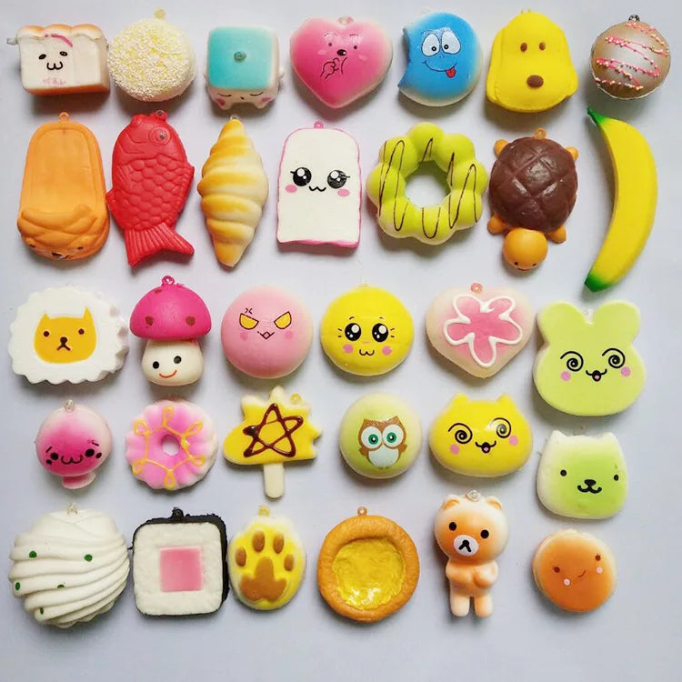 Antistress Squishy Kawaii Toys Slow Rising Squeeze Animals Fruits Donuts Bread Cake Food Anti Stress Reliver Relief Mini Toy