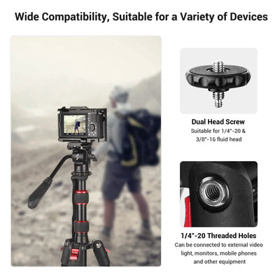 SmallRig T-10 Aluminum Tripod Compact lightweight Foldable Tripod Can Load 15kg Suitable Various Scenarios for Camera Phone 3983