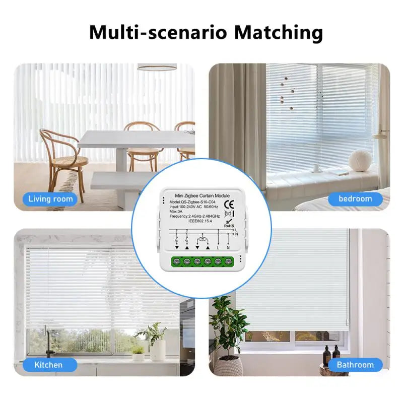 Tuya Smart WiFi/Zigbee Curtain Switch For Roller Shutter Electric Motor Smart Life APP Voice Remote Control By Alexa Google Home