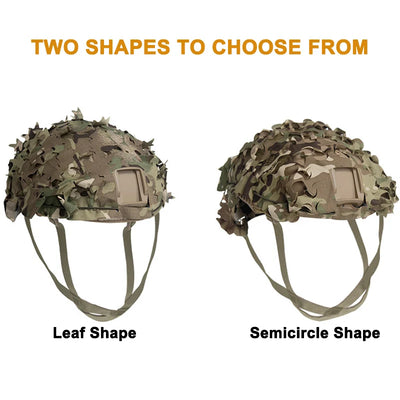 3D Camo Net Backpack Helmet Cover Kit Laser Cut Camouflage Mesh for Hunting Backpack Airsoft Tactical Helmet Hunting Accessories