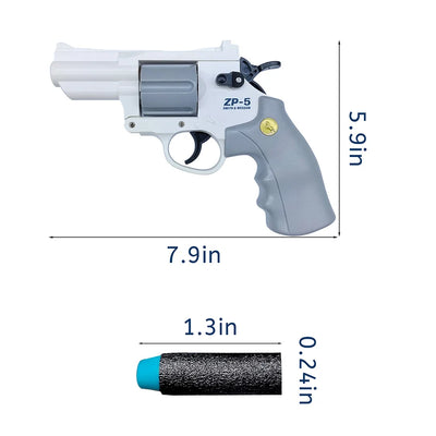 ZP5 Revolver Pistol Launcher Shooting Games Gifts For Kids Boys Safe Toy Gun Dropshipping