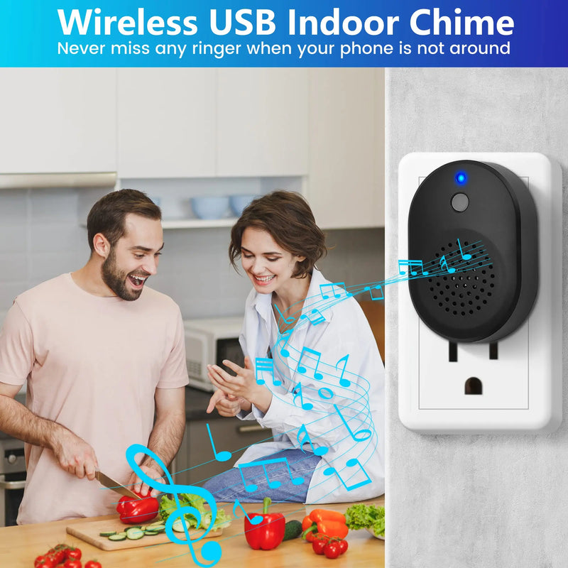 Aiwit T6 Wireless WiFi Video Doorbell Camera Smart Home Outdoor Door Bell Intercom HD Infrad Night Vision Security Protection