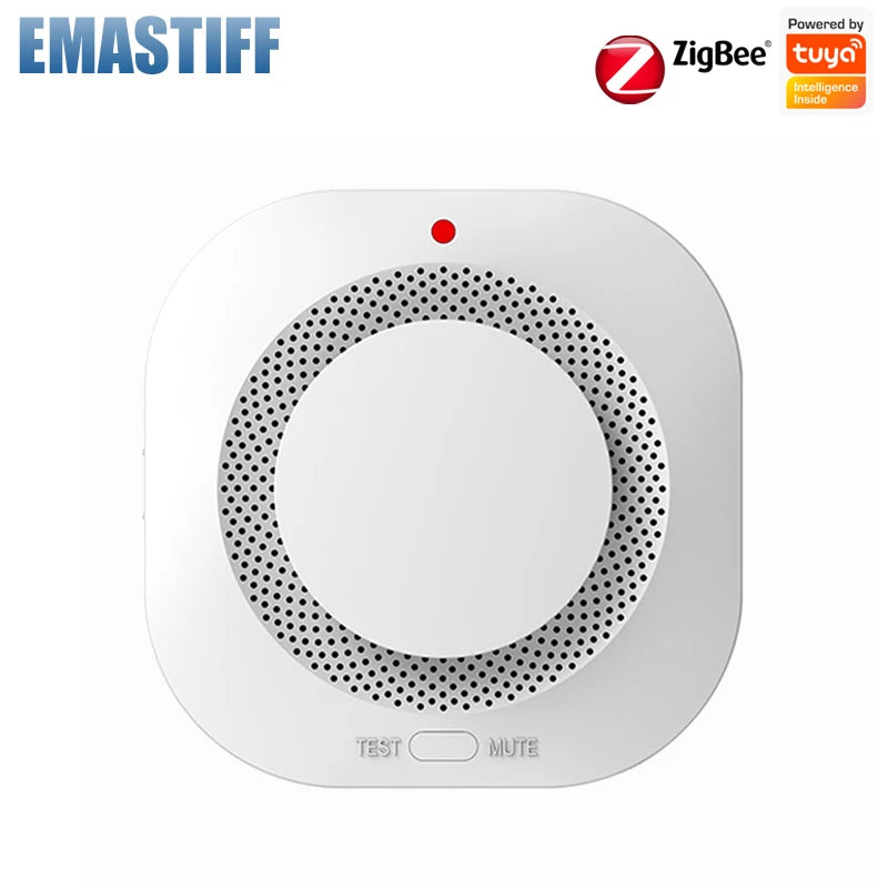 Tuya Zigbee Smoke Detector Home Kitchen Security Safety Prevention Smoke Sensor Sound Alarm Work With Zigbee Hub Smart Life APP