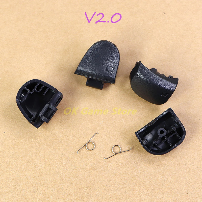 1set Black L1 R1 L2 R2 Triggers Buttons For PlayStation PS5 V1.0 V2.0 V3.0 Controller Gaming Accessories For PS5 With Spring