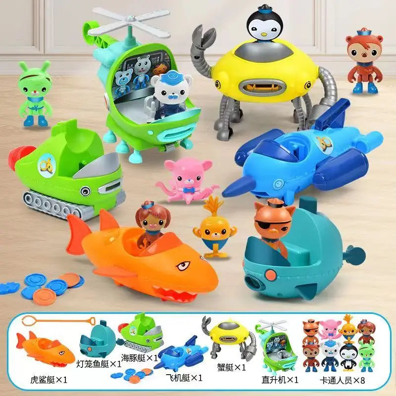 Original Octonauts All GUP Submarine Boat Vehicles Toys Action Figures  Kwazii Barnacles Peso Model Toy Children TV Cartoon Gift