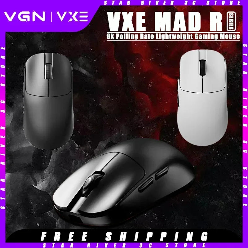 VGN VXE MAD R MAJOR Wireless Mouse PAW3950 Sensor 8k Polling Rate FPS Lightweight Gaming Mouse Customized Pc Gamer Accessories