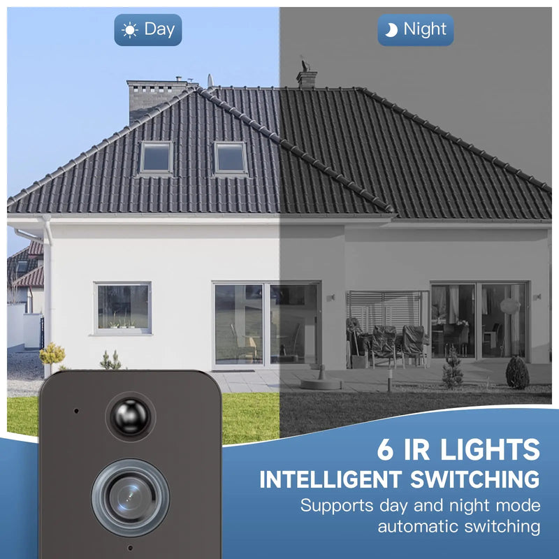 Aiwit T6 Wireless WiFi Video Doorbell Camera Smart Home Outdoor Door Bell Intercom HD Infrad Night Vision Security Protection