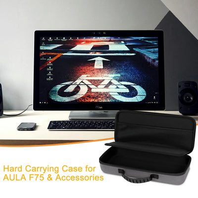 Hard EVA Case for Aula F75 Gaming Mechanical Keyboard Storage Bags Portable Travel Carrying Box For Aula Keyboard Accessories