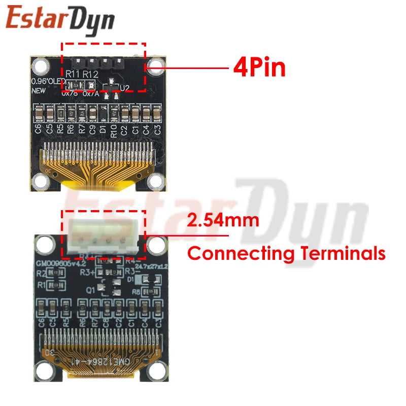 ROHS Certification 0.96 inch Oled IIC Serial White OLED Display SSD1315 128X64 I2C 12864 LCD Screen Board for Arduino