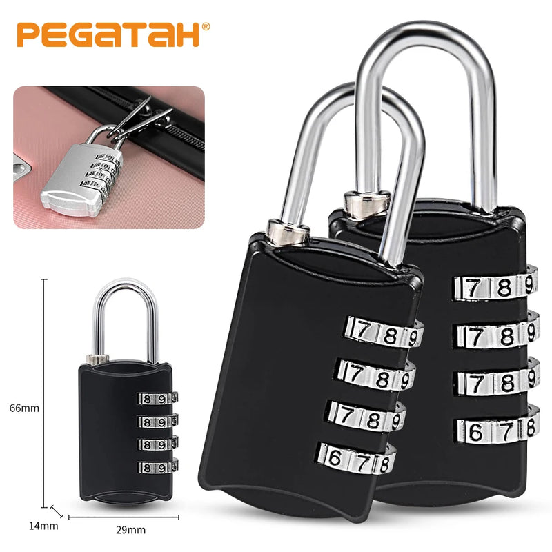 Mini Lock Resettable 4 Dial Digits Code Number Password Combination Padlock Travel Security Lock for Luggage Lock Padlock Gym