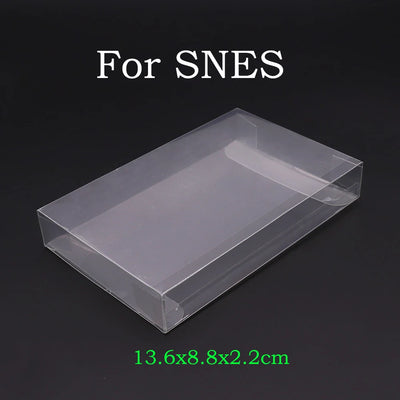 10PCS Clear Transparent Game Cartridge Box Case CIB Games Plastic PET Protector for N64 NES SNES for GB GBA GBC NGPC Switch