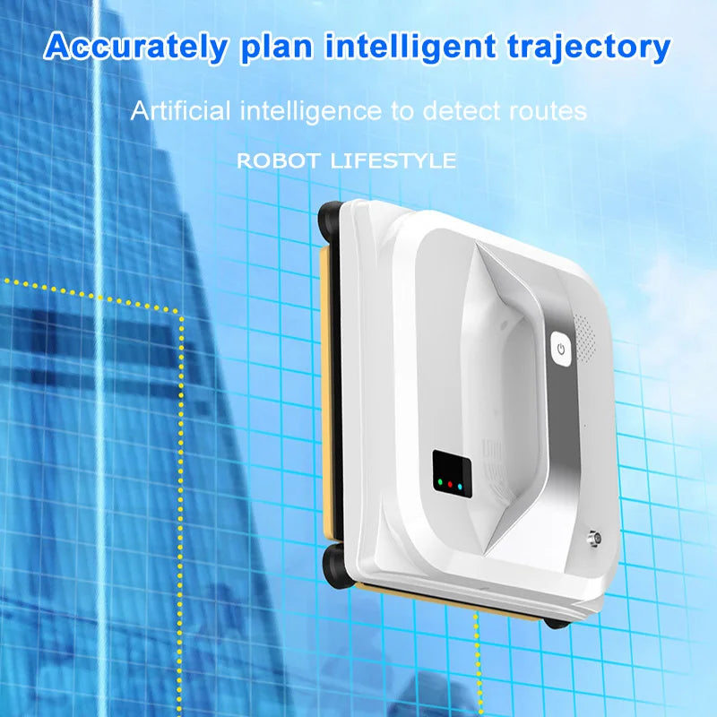 Robot Window Cleaner Washer Robotic for Frameless Glass High Suction 3000Pa Electric Smart Vacuum Cleaner Automatic Washer Wiper