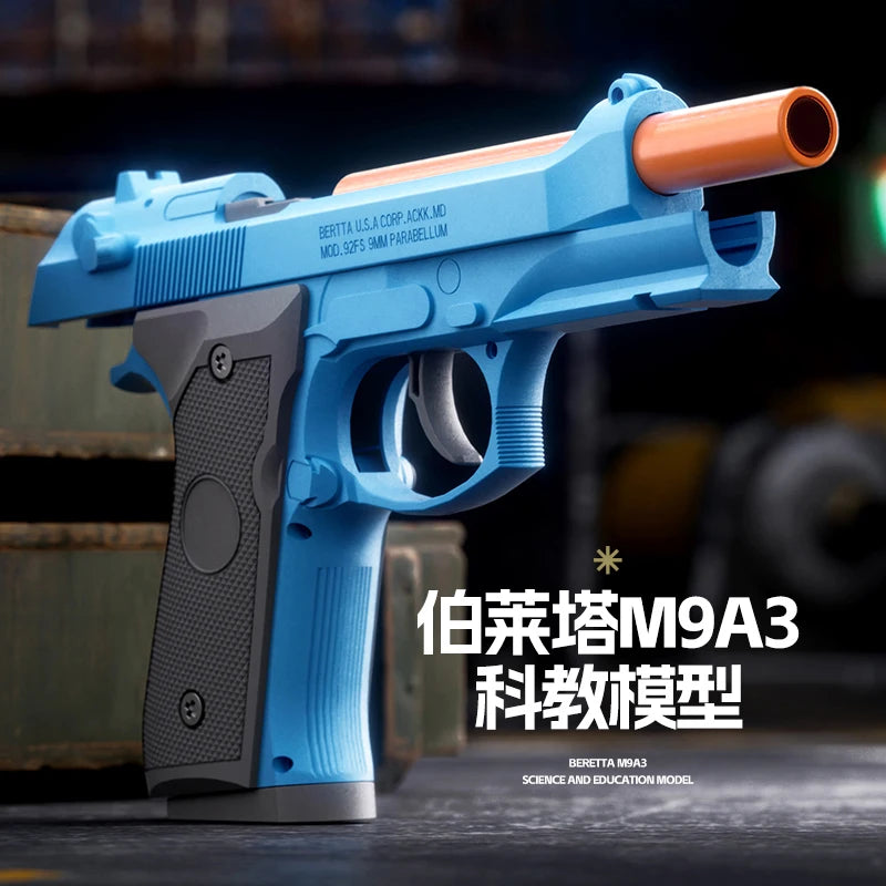 New M92 Shell Eject SIG17 USP 2011 Pistol Continuous Firing Blowback  Soft Bullet Gun Empty Hanging Weapon Toy Boys Gift