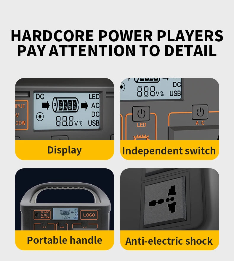 Mini outdoor portable power supply 100W mobile power station 24000mAh 220V 110V energy storage mobile power supply