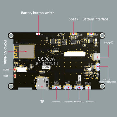 Guition ESP32-S3 8M PSRAM 4M FLASH 4.3-inch IPS 480*272  LCD display module  with WIFI and Bluetooth