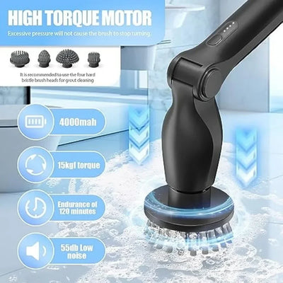 Electric Cleaning Brush Multifunctional Household Wireless Rotatable Cleaning Brush For Bathroom Kitchen Windows Toilet