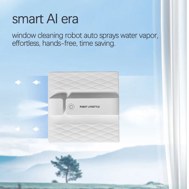 Window Robot Cleaner Auto Spray Water Electric Glass Washer New Robotic Wiper Smart Frame Detection APP Remote Control Home