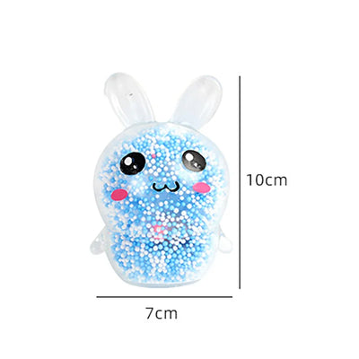 Kids Adult Squishy Bunny Stress Balls with Light Stress Relief Toy Girls Fidget Toys Colorful Rabbit Easter Basket Stuffers