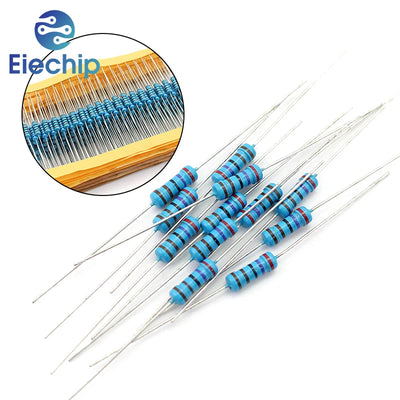 300/600pcs 1/4w Metal Film Resistor 30 Values Resistance Kit 10R-1M 0.25W 1% Resistors Set