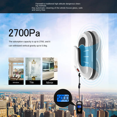 Ultra Thin Robot Vacuum Cleaner Robot Window Cleaner Remote Control Electric Window Wiper Household Glass Wiper