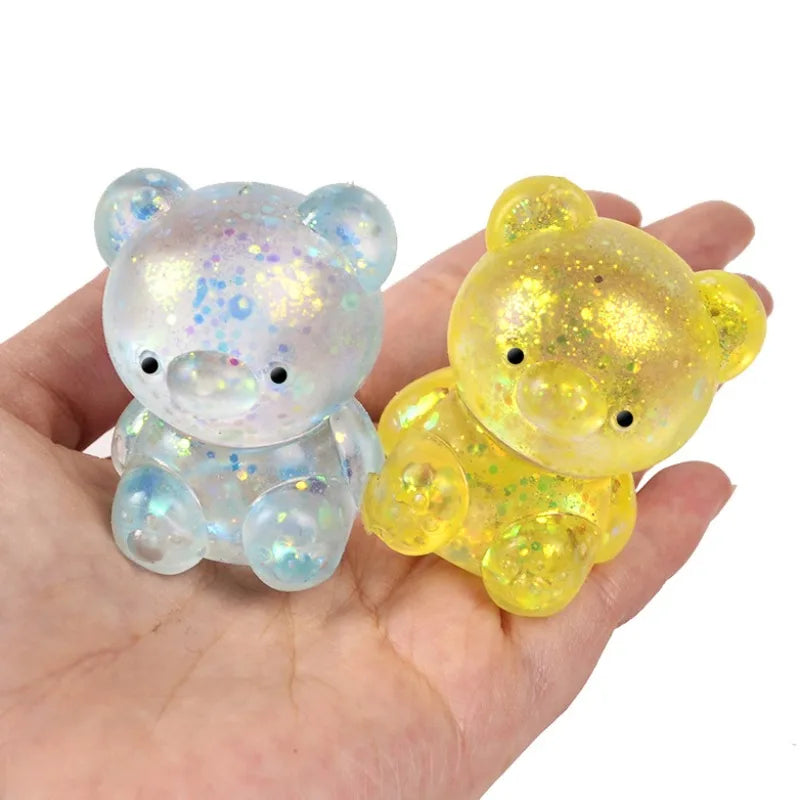 Little Bear Slow Rebound Antistress Fidget Toys Squishy Squeeze Toys Elastic  Funny Stress Relief Games Mini Kids Gift